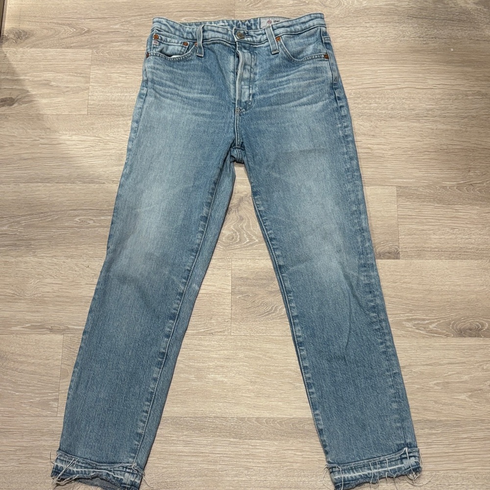 AG Adriano Goldschmied Light Blue Straight Leg Jeans